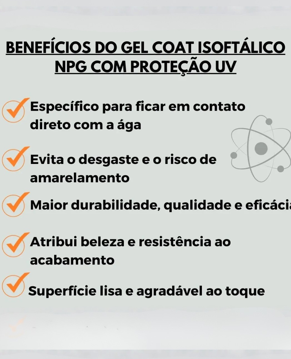 Gel Coat Isoftalico C/ Proteção Uv 10kg E 200gr Catalisador - Vista 3